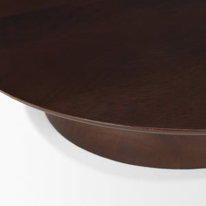 Mercana Sadira Round Riser – Elevate Your Tabletop with a Contemporary Solid Mango Wood Pedestal Design Medium Dark Brown | Wood | Large 71184