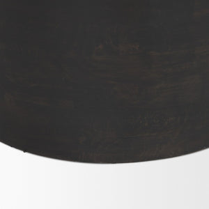 Mercana Rashama Sculptural Round Accent Table with Stacked Geometric Design for Modern Living Spaces 71185