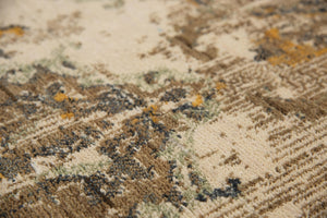 Alora Decor Intrepid Handcrafted Wool Rug With Distressed Neutral Palette, Low Pile And Short Fringe For Durable Elegance 5' x 8' 01001010104120508
