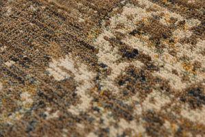 Alora Decor Intrepid Warm Brown Wool Area Rug With Hand-Finished Fringe, Transitional Classical Motif, Durable 8' x 10' 01001010312040810