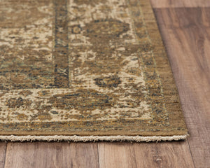 Alora Decor Intrepid Warm Brown Wool Area Rug With Hand-Finished Fringe, Transitional Classical Motif, Durable 8' x 10' 01001010312040810