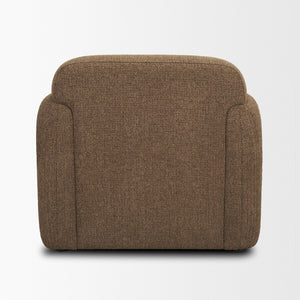 Mercana Saga Textured Brown Plush Upholstered Chair - Luxurious Comfort for Living Rooms and Cozy Nooks 71198