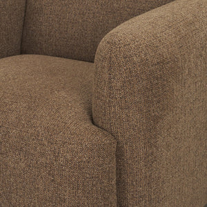 Mercana Saga Textured Brown Plush Upholstered Chair - Luxurious Comfort for Living Rooms and Cozy Nooks 71198