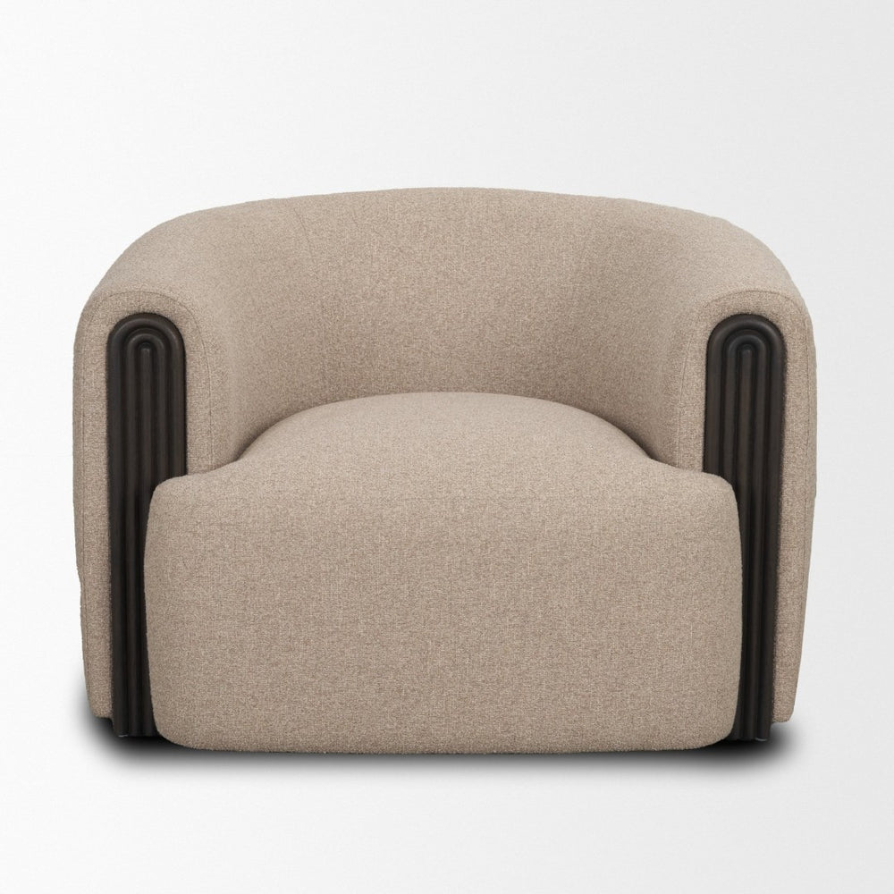 Mercana Kornelia Textured Barrel Accent Chair – Modern Comfort with Curved Design for Stylish Living Spaces 71200