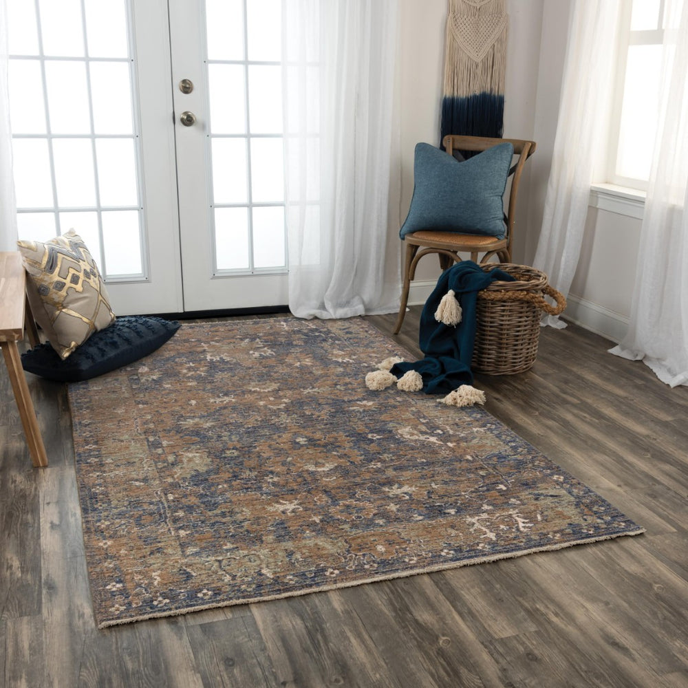 Alora Decor Intrepid Gray Rectangle Rug In Warm Gray-Brown Wool, Low-Pile Transitional Design With Fringe 9' x 12' 01001010500160912