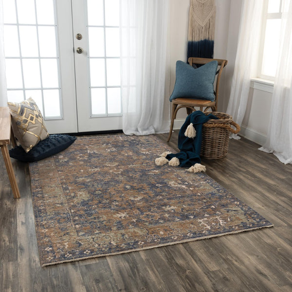 Alora Decor Intrepid Gray Rectangle Rug In Warm Gray-Brown Wool, Low-Pile Transitional Design With Fringe 9' x 12' 01001010500160912