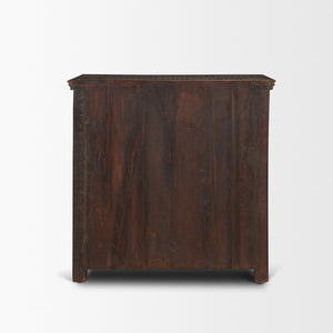 Mercana Rhett Handcrafted 3-Drawer Accent Cabinet with Rustic Charm and Vintage Iron Hardware for Storage 71210