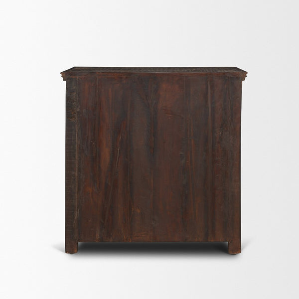 Mercana Rhett Handcrafted 3-Drawer Accent Cabinet with Rustic Charm and Vintage Iron Hardware for Storage 71210