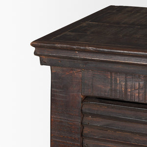 Mercana Rhett Handcrafted 3-Drawer Accent Cabinet with Rustic Charm and Vintage Iron Hardware for Storage 71210
