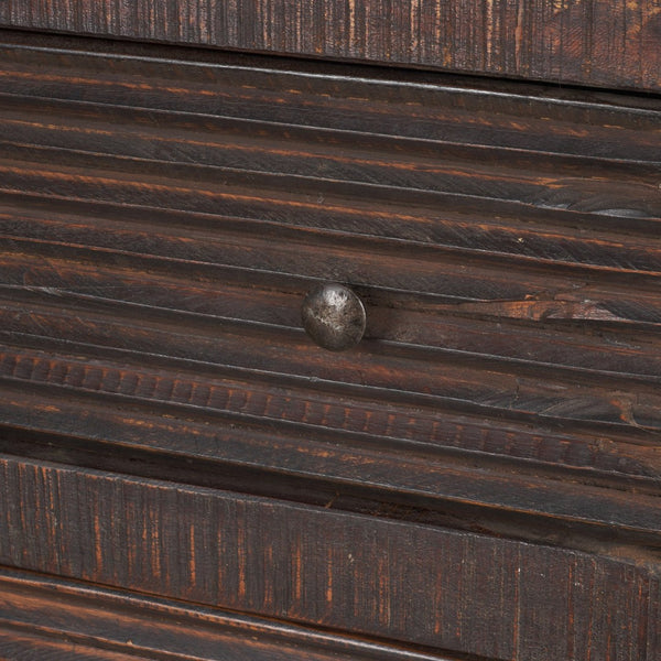 Mercana Rhett Handcrafted 3-Drawer Accent Cabinet with Rustic Charm and Vintage Iron Hardware for Storage 71210