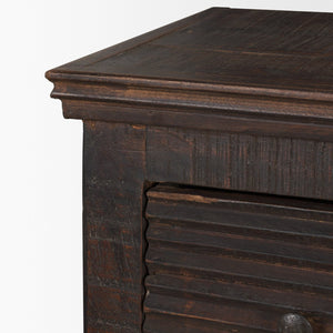 Mercana Rhett Handcrafted 6-Drawer Cabinet - Rustic Charm with Vintage Iron Knobs for Timeless Style 71211