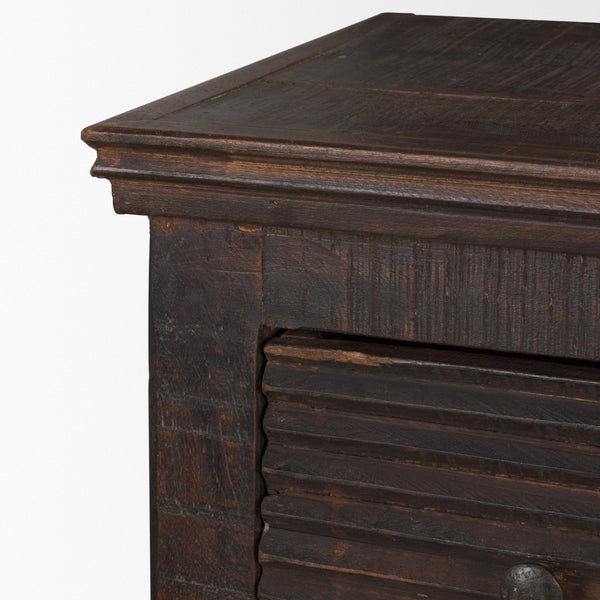 Mercana Rhett Handcrafted 6-Drawer Cabinet - Rustic Charm with Vintage Iron Knobs for Timeless Style 71211