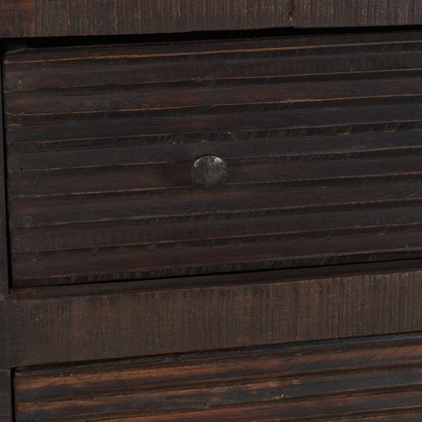 Mercana Rhett Handcrafted 6-Drawer Cabinet - Rustic Charm with Vintage Iron Knobs for Timeless Style 71211