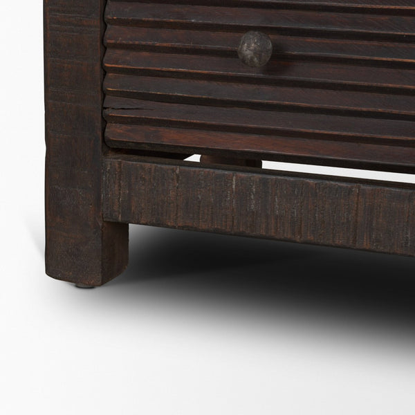 Mercana Rhett Handcrafted 6-Drawer Cabinet - Rustic Charm with Vintage Iron Knobs for Timeless Style 71211