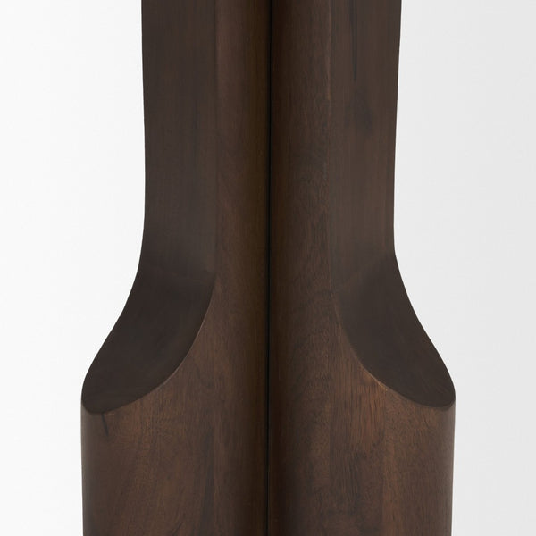 Mercana Cayson Sculptural Round Accent Table - Modern Mango Wood Design for Versatile Living Spaces 71212