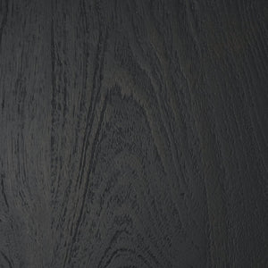 Mercana Atlas 60" Round Dining Table with Stacked Pedestal Base - Solid Mango Wood & Warm Mid-Brown Finish 42" Black Wood Top | Black Wood Base 71219-AB