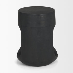 Mercana Cove Sculptural Accent Table in Solid Mango Wood – Coastal-Inspired Design for Modern Interiors Black Wood 71225