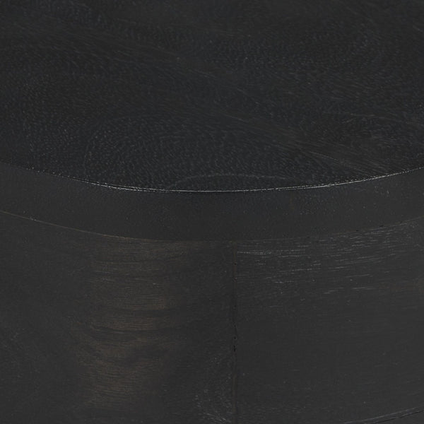 Mercana Cove Sculptural Accent Table in Solid Mango Wood – Coastal-Inspired Design for Modern Interiors Black Wood 71225