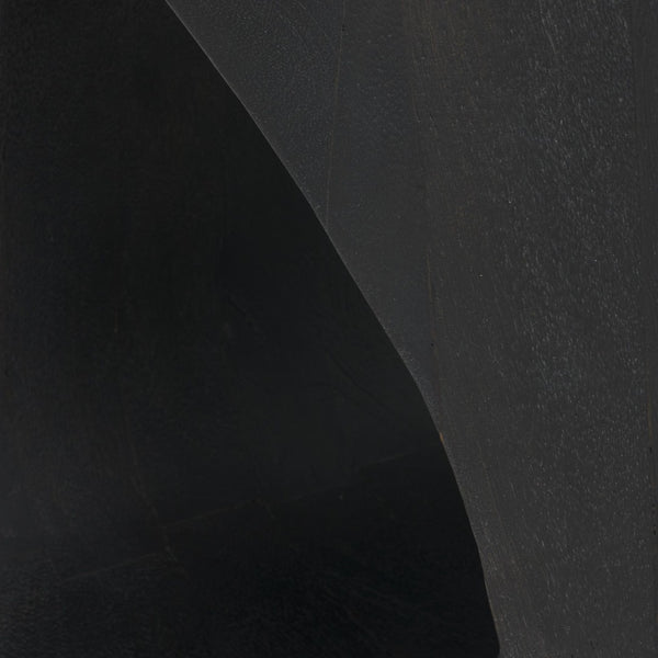 Mercana Cove Sculptural Accent Table in Solid Mango Wood – Coastal-Inspired Design for Modern Interiors Black Wood 71225