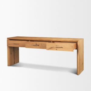 Mercana Belford 72" Solid Oak Console Table - Versatile Entryway Furniture with Timeless Style & Durability 71233