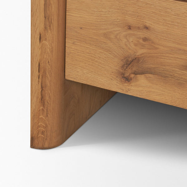 Mercana Belford 6-Drawer Dresser - Solid Oak Construction with Textured Finish for Stylish Bedroom Storage 71237