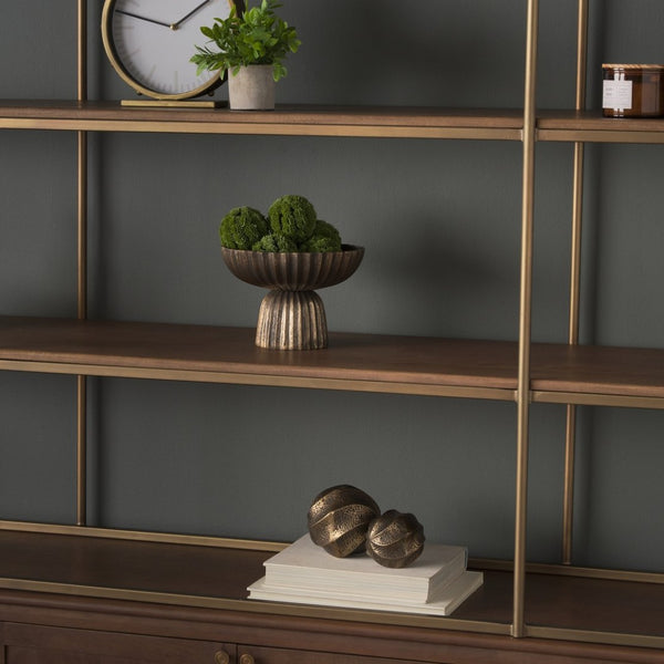 Mercana Imani Sculptural Textured Metal Decorative Orb Accent for Elegant Home Décor and Styling Antique Gold | Small 71164