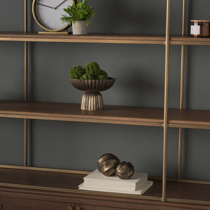 Mercana Imani Sculptural Textured Metal Decorative Orb Accent for Elegant Home Décor and Styling Antique Gold | Large 71165