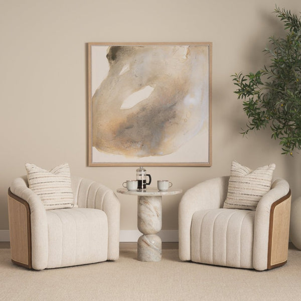 Mercana Nylah Round Accent Table - Luxurious Contemporary Design with Sculptural Appeal for Every Space 71181-AB