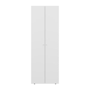 English Elm Home 2 Doors Closet System Armoire with Hanging Rod & Shelf, Modern White Bedroom Storage Solution B070P351130