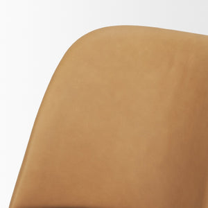 Mercana Abbie Sculpted Modern Dining Side Chair with Curved Back and Tapered Legs for Elegant Comfort 71248