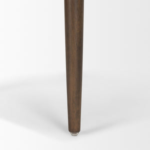 Mercana Abbie Sculpted Modern Dining Side Chair with Curved Back and Tapered Legs for Elegant Comfort 71248