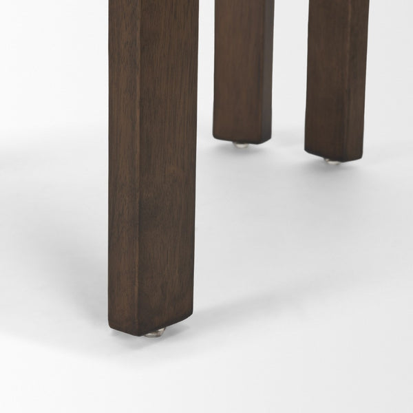 Mercana Soho Curved Open Back Chenille Tripod Dining Chair - Stylish Comfort for Modern Spaces Today! Cream Fabric | Dark Brown Wood 71249