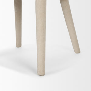 Mercana Nolan Elegant Chenille Dining Chair - Sculptural Comfort, Versatile Design, No Assembly Required Cream Fabric | Wrapped Fabric Legs 71251