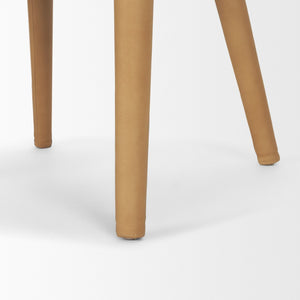 Mercana Nolan Slope Dining Chair - Sculptural Full-Grain Leather with Solid Wood Frame for Timeless Elegance 71253