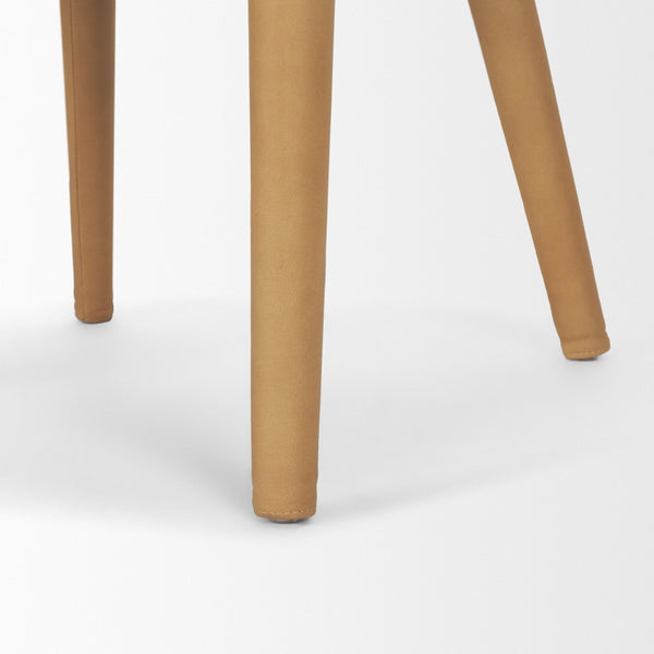 Mercana Nolan Slope Dining Chair - Sculptural Full-Grain Leather with Solid Wood Frame for Timeless Elegance 71253