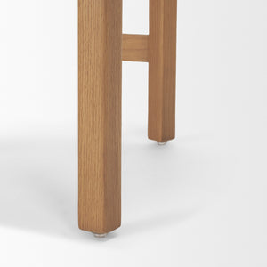 Mercana Carlisle Elegant Tan Leather Dining Armchair with Curved Back and Solid Wood Frame for Comfort Brown Leather | Brown Wood 71255