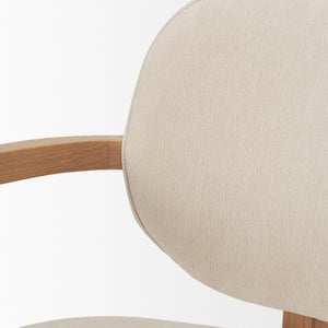 Mercana Carlisle Curved Back Upholstered Dining Armchair with Tripod Frame for Elegant Comfort and Style 71256