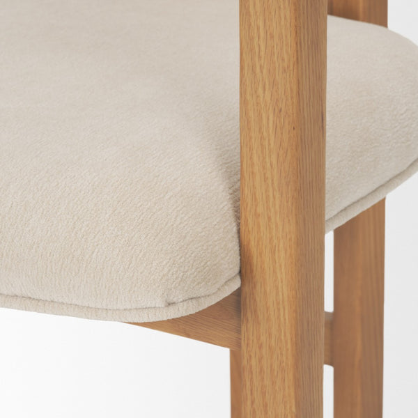 Mercana Carlisle Curved Back Upholstered Dining Armchair with Tripod Frame for Elegant Comfort and Style 71256