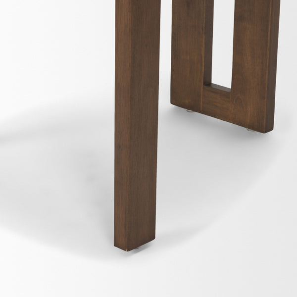 Mercana Tribeca Curved Open Back Dining Chair in Mocha Fabric - Elegant Tripod Frame for Timeless Appeal Brown Fabric | Brown Wood 71258