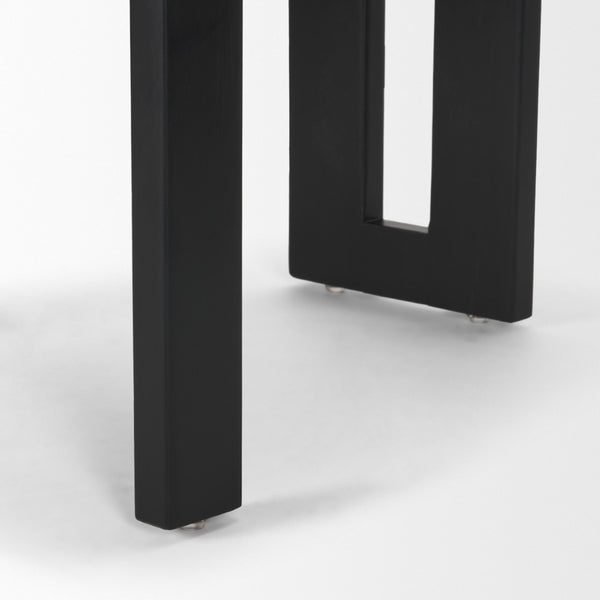 Mercana Tribeca Curved Open Back Dining Chair in Mocha Fabric - Elegant Tripod Frame for Timeless Appeal Charcoal Chenille | Black Wood 71260