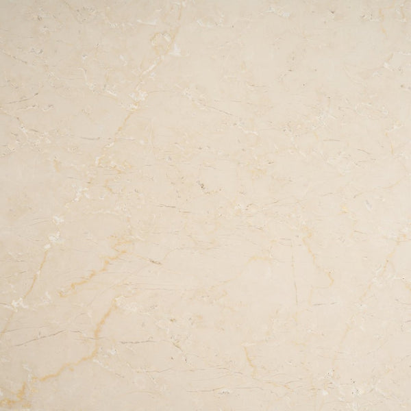 Mercana Marbrello Round Dining Table: Elegant Botticino Marble Top with Fluted Wood Base for Stylish Gatherings 71216-AB