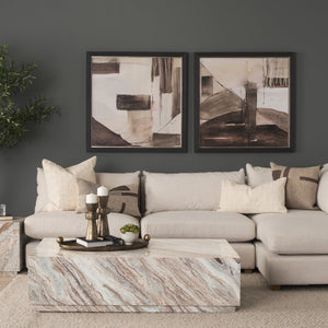 Mercana Kyle Square Pillow Cover - Sophisticated Neutral Accent for Elegant Living Spaces and Cozy Texture Beige | Abstract | 14x26 70339