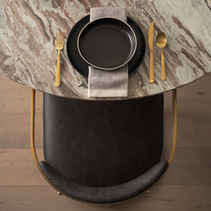 Mercana Hollyfield Luxurious Dining Chair with Sculptural Frame, Handcrafted Details, and Timeless Style 50414V