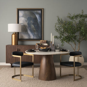 Mercana Hollyfield Luxurious Dining Chair with Sculptural Frame, Handcrafted Details, and Timeless Style 50414V