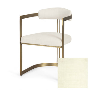 Mercana Hollyfield Elegant Cream Upholstered Dining Chair with Luxe Gold Iron Frame for Modern Interiors 69451V