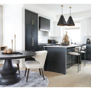 Mercana Niles Wingback Dining Chair - Classic Brown Faux Leather with Plush Comfort and Wooden Legs Design VN Cream Fabric | Dark Brown Wood 69399V