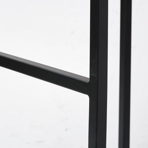 Mercana Frodo Contemporary Stool - Cream Upholstered Seat with Sturdy Iron Base for Stylish Home Decor 68444V