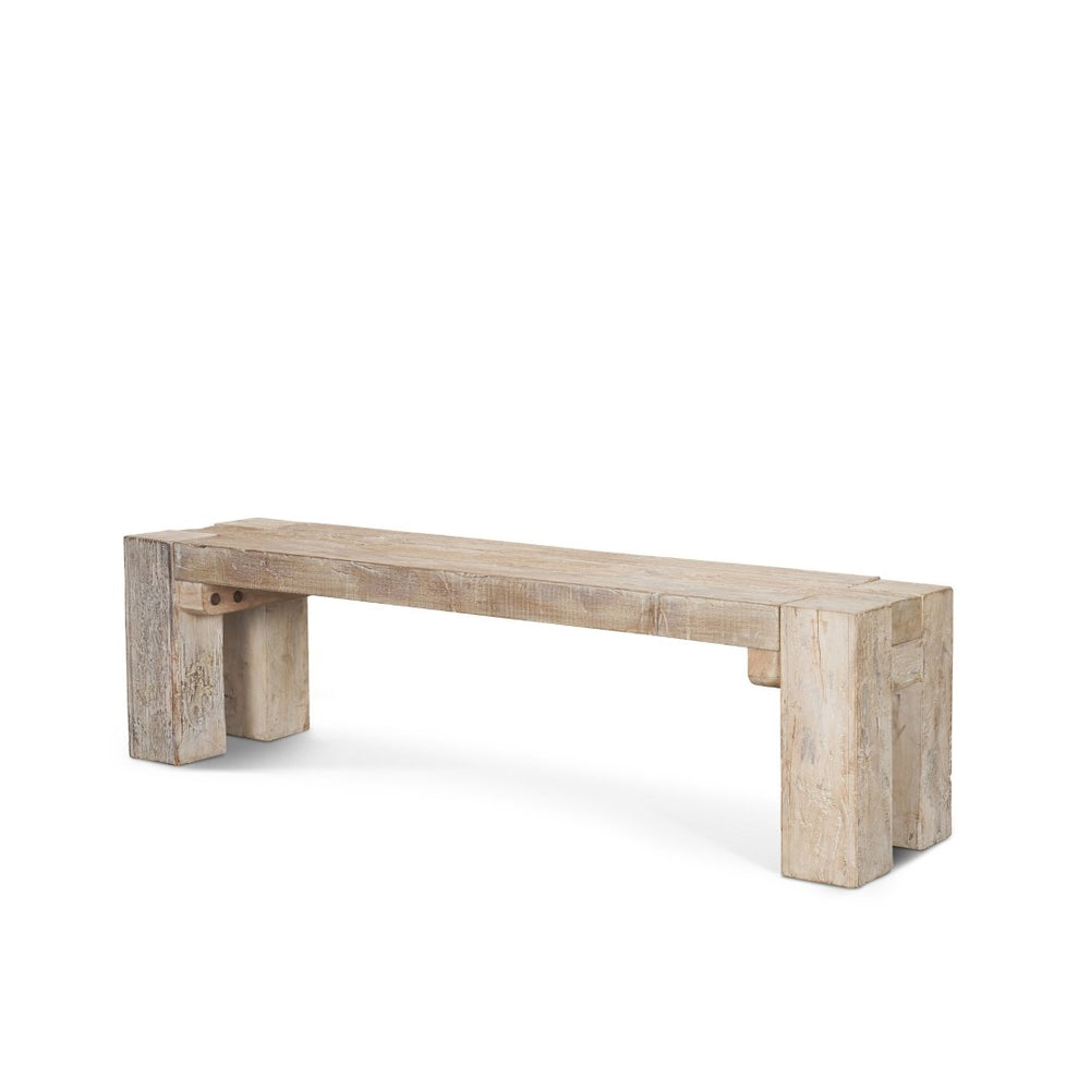 Mercana McArthur Rustic Entryway Bench with Durable Construction and Charming Blush Undertones for Home Decor 71130