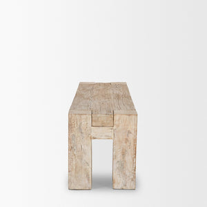 Mercana McArthur Rustic Entryway Bench with Durable Construction and Charming Blush Undertones for Home Decor 71130