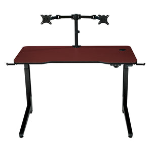 OSP Home Furnishings Arena 1337 Battlestation Gaming Desk Red Carbon Fiber/Black